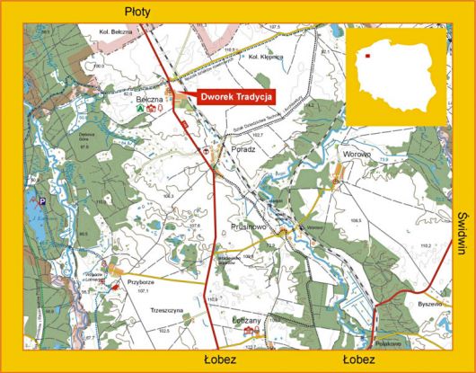 Mapa okolic Bełcznej